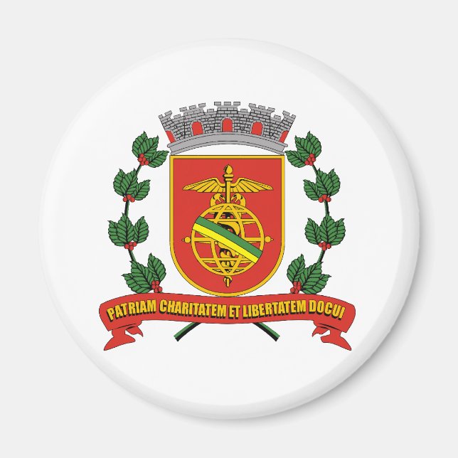 Santos Saopaulo Brasil, Brazil flag Magnet (Front)