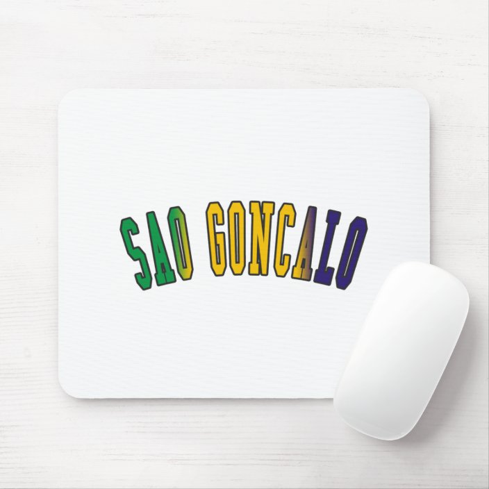 Sao Goncalo in Brazil National Flag Colors Mouse Pad