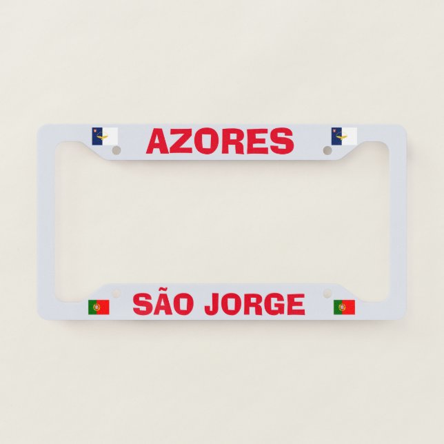 São Jorge Customizable License Plate Frame (Front)
