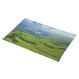 Sao Miguel green landscape Cloth Placemat