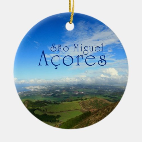 Sao Miguel island Azores Ceramic Ornament