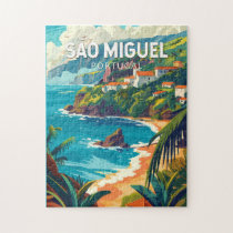 Sao Miguel Island Portugal Travel Art Jigsaw Puzzle