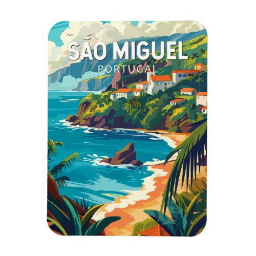 Sao Miguel Island Portugal Travel Art Magnet