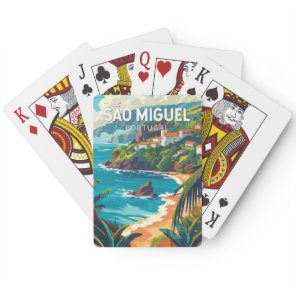 Sao Miguel Island Portugal Travel Art Poker Cards