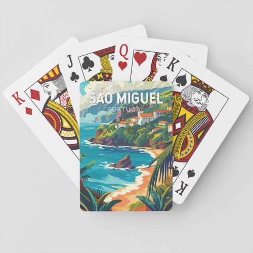 Sao Miguel Island Portugal Travel Art Poker Cards
