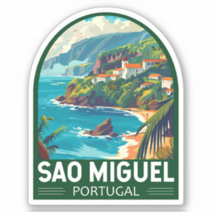 Sao Miguel Island Portugal Travel Art Sticker