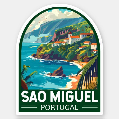 Sao Miguel Island Portugal Travel Art Sticker