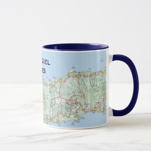 Sao Miguel Map Coffee Mug