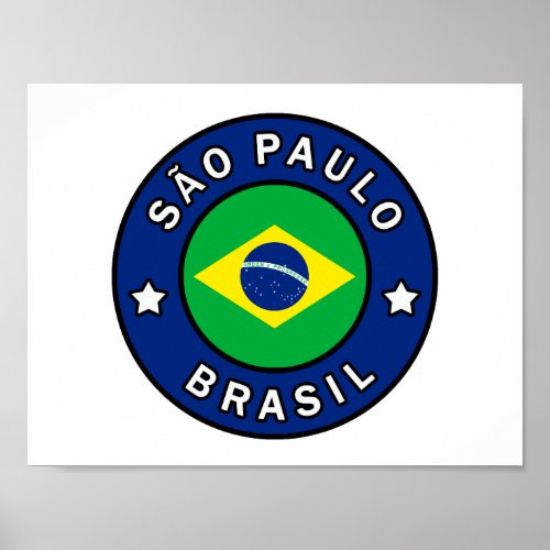 So Paulo Brasil Poster