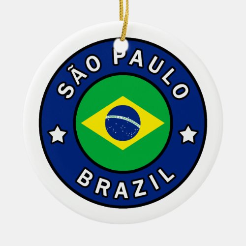 So Paulo Brazil Ceramic Ornament