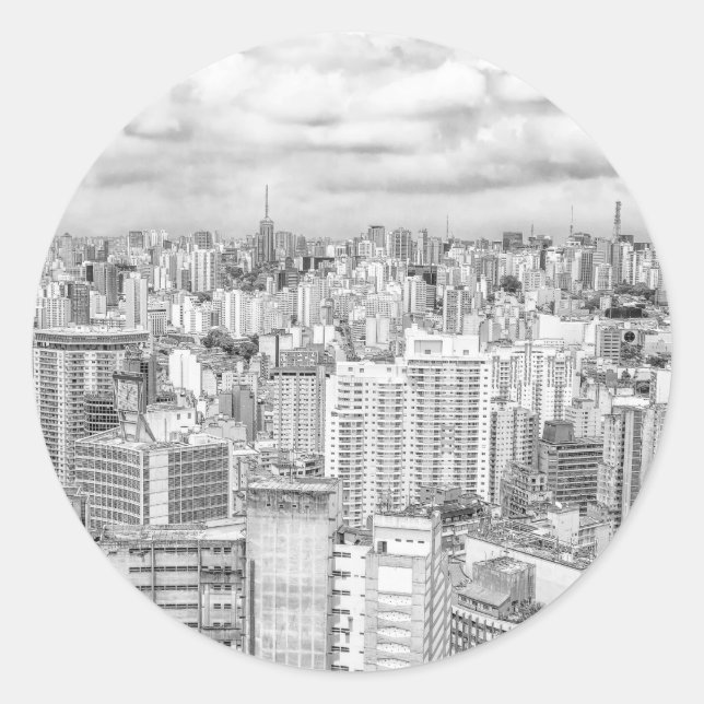 Sao Paulo, Brazil Classic Round Sticker (Front)