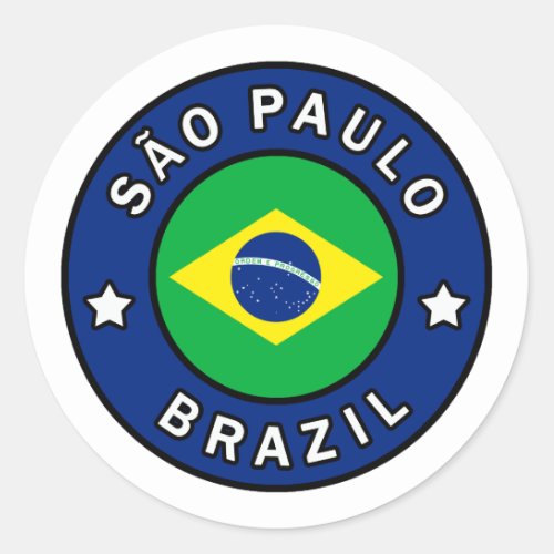 So Paulo Brazil Classic Round Sticker