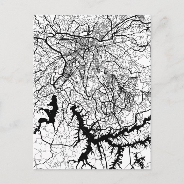 São Paulo Brazil Map Postcard (Front)