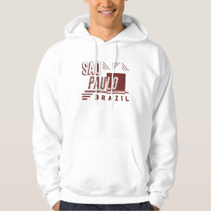 Sao Paulo Brazil Modern Urban Typography Design Hoodie
