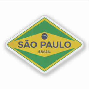 São Paulo Brazil Vintage Sticker