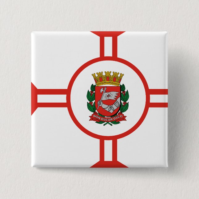 Sao Paulo City, Brazil Button (Front)
