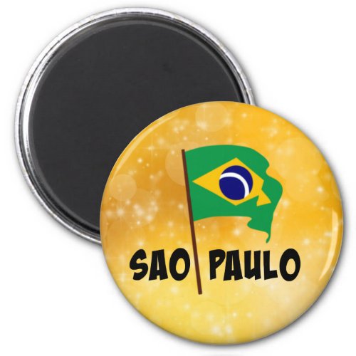 Sao Paulo Flag of Brazil Magnet