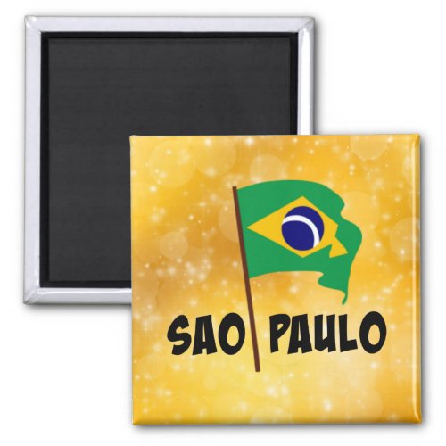 Sao Paulo Flag of Brazil Magnet