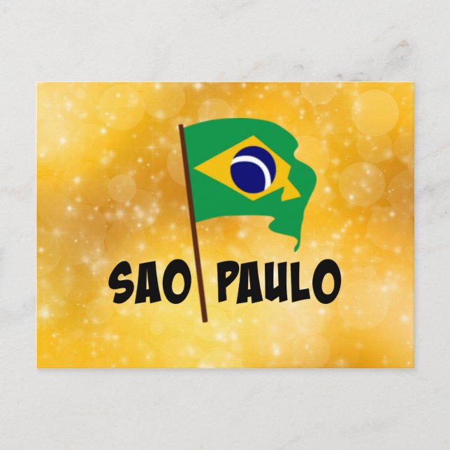 Sao Paulo, Flag of Brazil Postcard (Front)