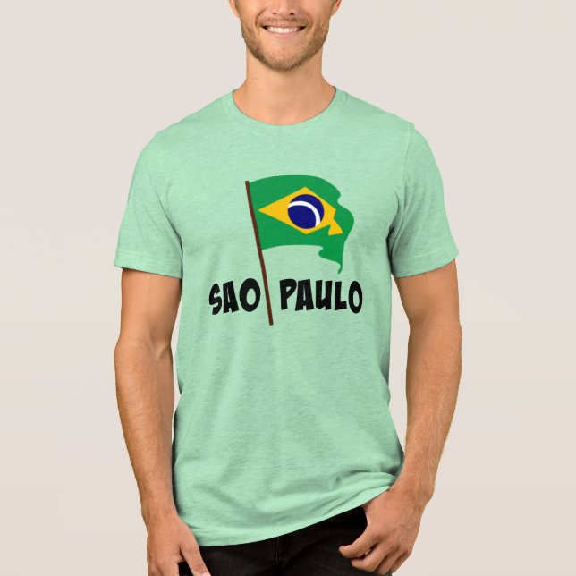Sao Paulo, Flag of Brazil, Tri-Blend Shirt (Front)
