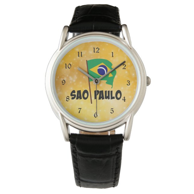 Sao Paulo, Flag of Brazil Watch (Front)