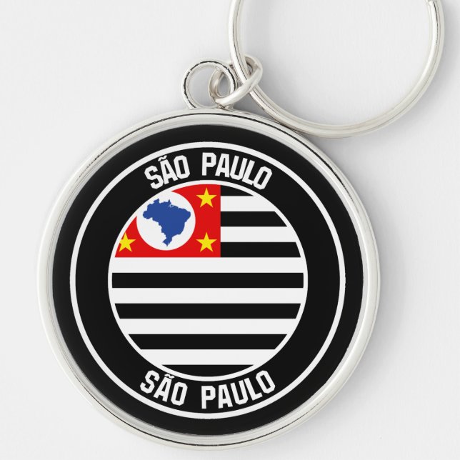 São Paulo Round Emblem Keychain (Front)