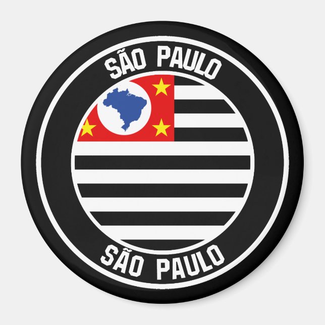 São Paulo Round Emblem Magnet (Front)