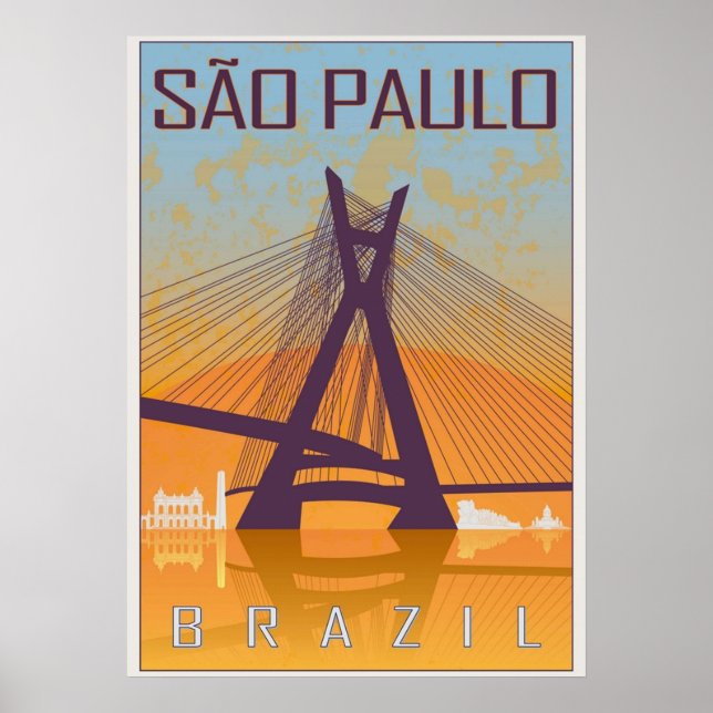 Sao Paulo vintage Poster (Front)