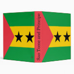 Sao Tome and Principe Flag 3 Ring Binder