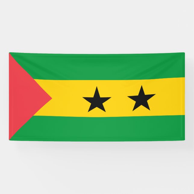 Sao Tome and Principe Flag Banner (Horizontal)