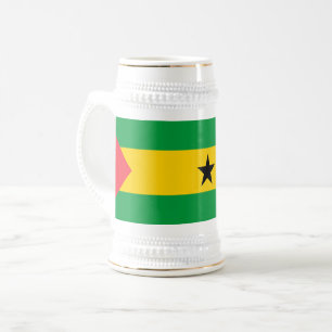 Sao Tome and Principe Flag Beer Stein