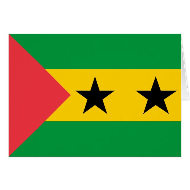 Sao Tome and Principe Flag Cards (Front Horizontal)