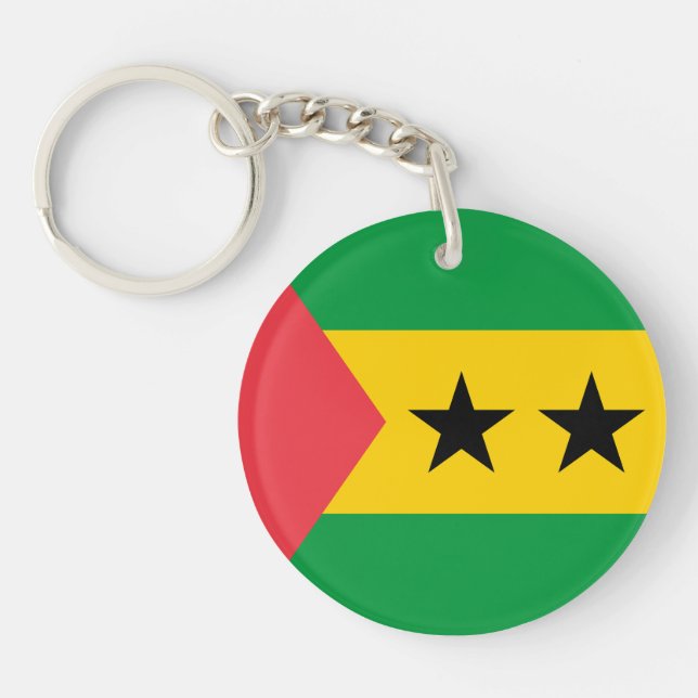 Sao Tome and Principe Flag Keychain (Front)