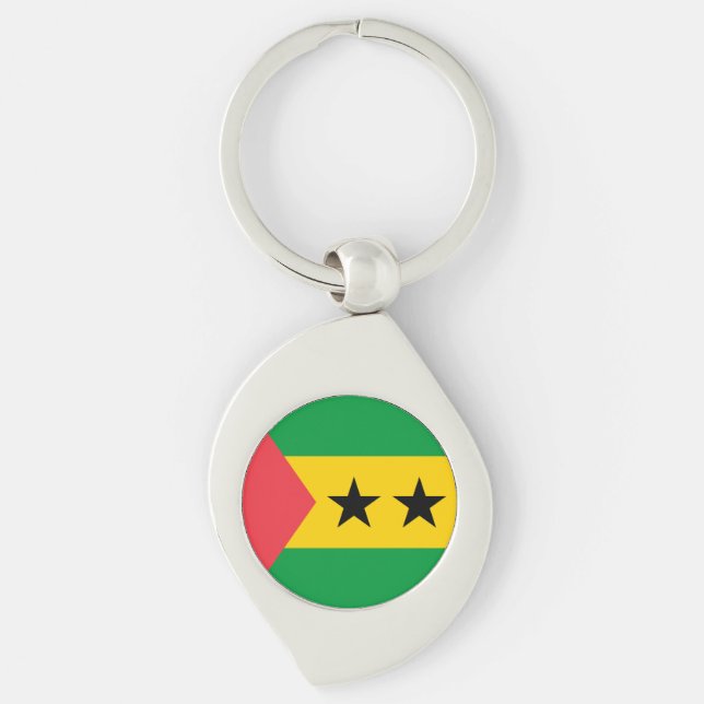 Sao Tome and Principe Flag Keychain (Front)