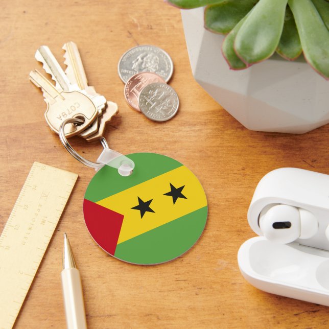 Sao Tome and Principe flag Keychain (Desk)