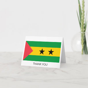 Sao Tome and Principe Flag Letterpress Thank You Card