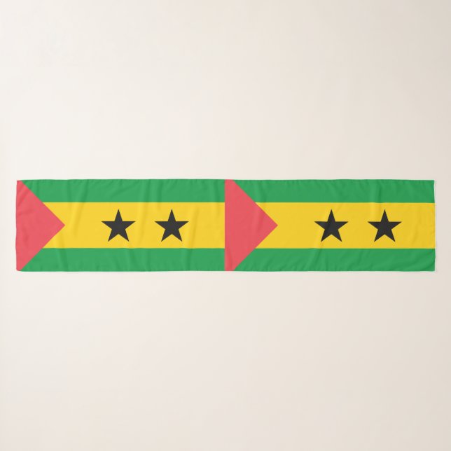 Sao Tome and Principe Flag Scarf (Front (Horizontal))
