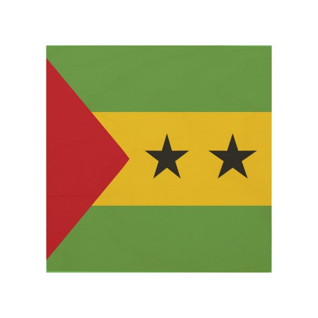Sao Tome and Principe flag Wood Wall Art (Front)