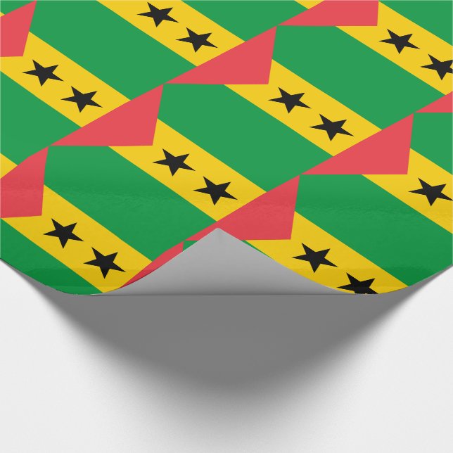 Sao Tome and Principe Flag Wrapping Paper (Corner)