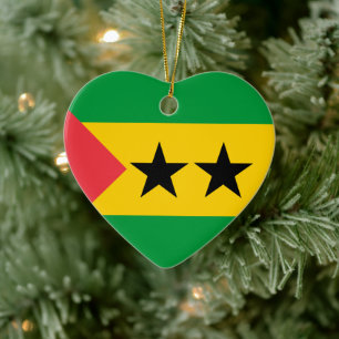 São Tomé e Príncipe flag Ceramic Ornament