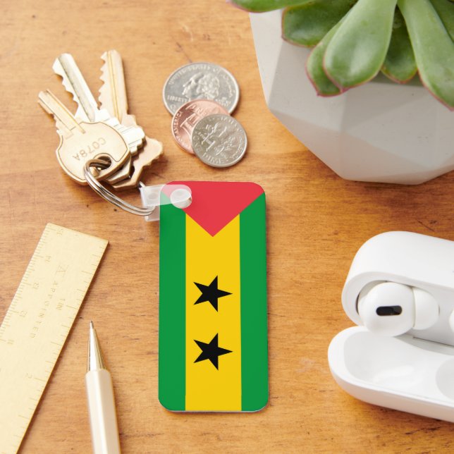 São Tomé e Príncipe flag Keychain (Desk)