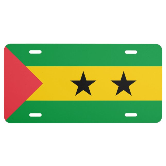 São Tomé e Príncipe flag License Plate (Front)