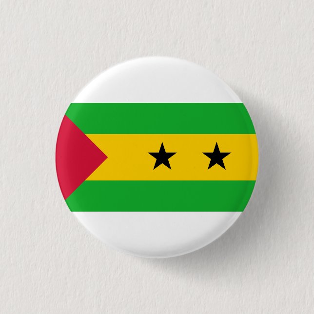 São Toméan Flag, Flag of São Tomé and Príncipe Button (Front)