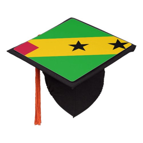 So Toman  Santomean flag Graduation Cap Topper