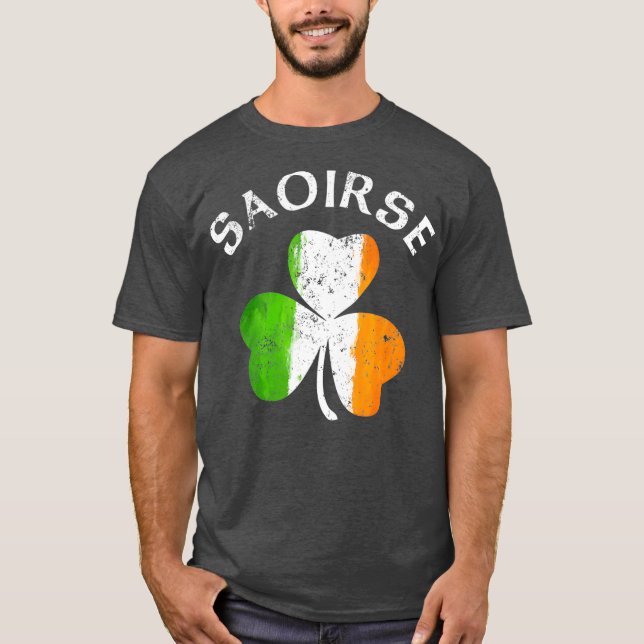 Saoirse Name Gift  Lucky Irish Pride T-Shirt (Front)