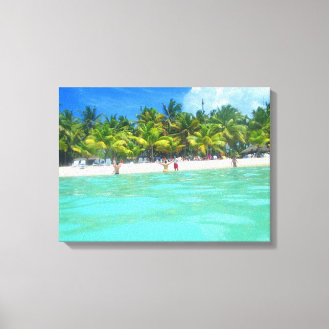 SAONA BEACH ON CANVAS     20 "x 16" Print (Front)