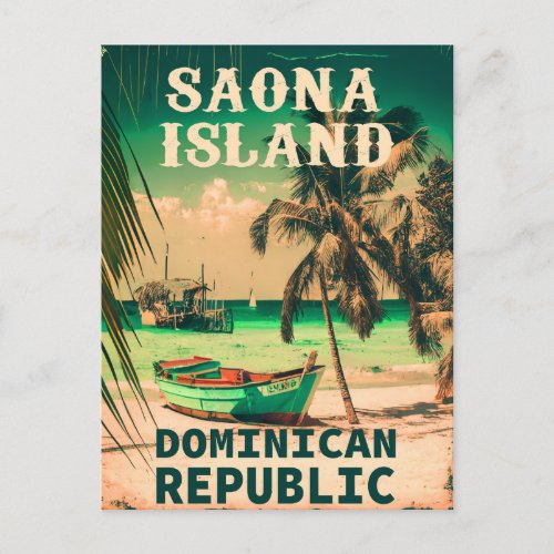 Saona Island Dominican Republic _ Retro 60s Postcard