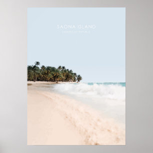 Saona Island, Dominican Republic Travel Artwork Poster