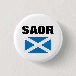 Saor Gaelic Free Scotland Saltire Pinback Button
