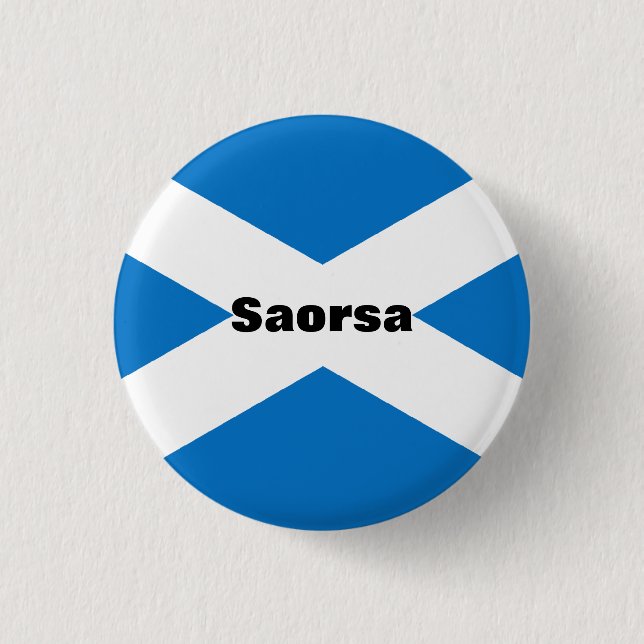 Saorsa Gaelic Freedom Scotland Pinback Button (Front)